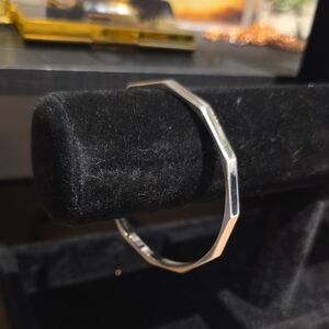 Monet Silver Octagonal Bangle Bracelet